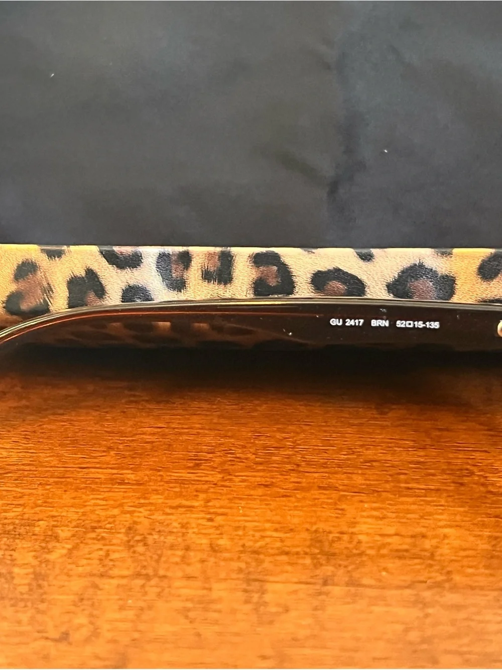 GUESS Black with Tortoise-Marble Women's Eyeglasses with Leopard-Print Case